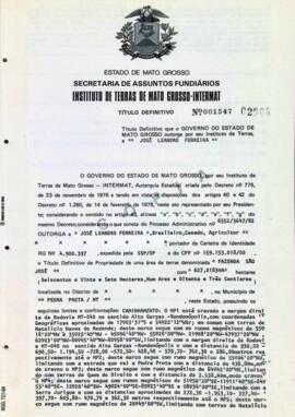 NÚMERO DO TÍTULO: 001547