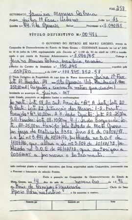 NÚMERO DO TÍTULO: 00481