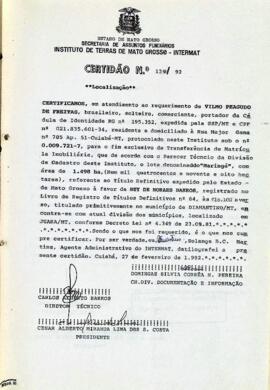 NÚMERO DA CERTIDÃO: 134.92