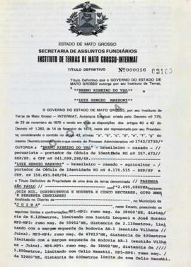 NÚMERO DO TÍTULO: 000016