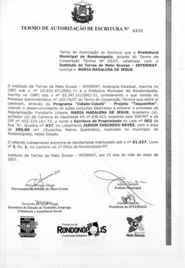NÚMERO DO TERMO: 6835