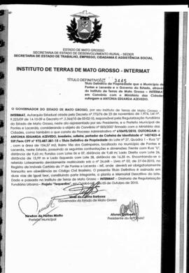 NÚMERO DO TÍTULO: 3445