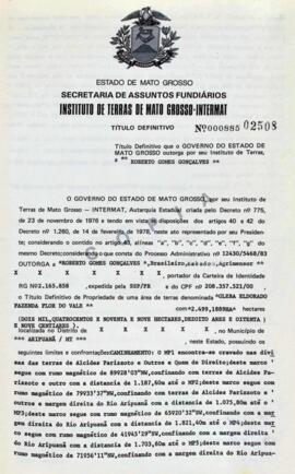 NÚMERO DO TÍTULO: 000885