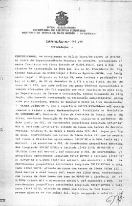 NÚMERO DA CERTIDÃO: 069.90