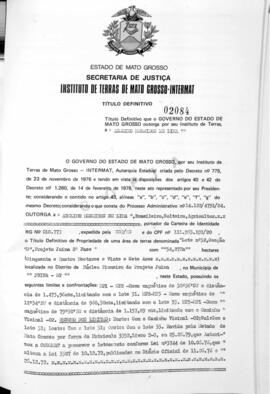 NÚMERO DO TÍTULO: 02084
