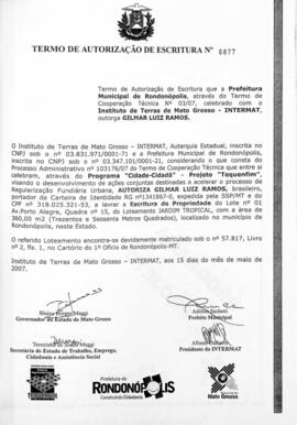 NÚMERO DO TERMO: 6877