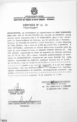 NÚMERO DA CERTIDÃO: 331.92