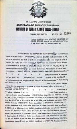 NÚMERO DO TÍTULO: 000288