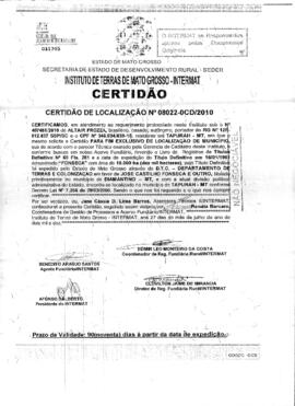 NÚMERO DA CERTIDÃO: 08022-0CD.2010