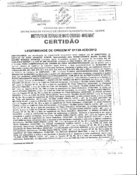 NÚMERO DA CERTIDÃO: 01138-4CD.2012