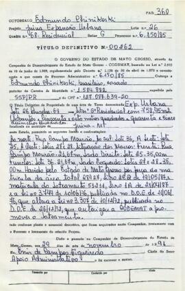 NÚMERO DO TÍTULO: 00262