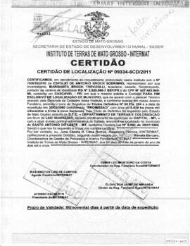NÚMERO DA CERTIDÃO: 09334-6CD.2011