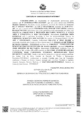 NÚMERO DA CERTIDÃO: 00603.2024