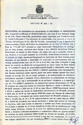 NÚMERO DA CERTIDÃO: 803.81