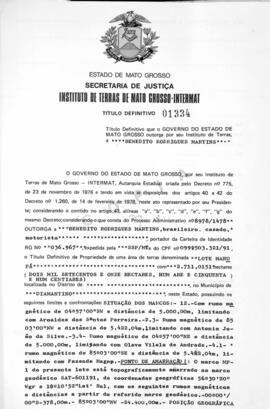 NÚMERO DO TÍTULO: 01334
