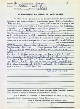 NÚMERO DO TÍTULO: SEM DADOS