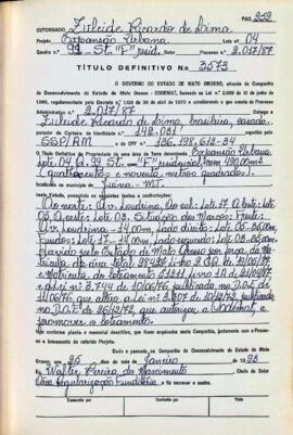 NÚMERO DO TÍTULO: 3573