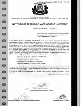 NÚMERO DO TÍTULO: 10460