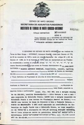NÚMERO DO TÍTULO: 000882