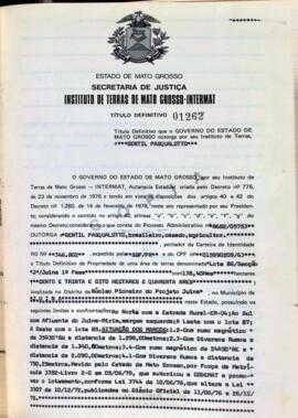NÚMERO DO TÍTULO: 01262