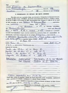 NÚMERO DO TÍTULO: SEM DADOS