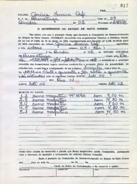 NÚMERO DO TÍTULO: SEM DADOS