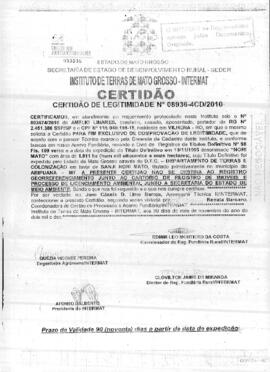 NÚMERO DA CERTIDÃO: 08936-4CD.2010
