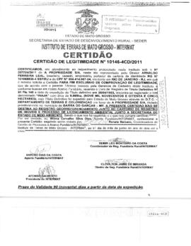 NÚMERO DA CERTIDÃO: 10146-4CD.2011