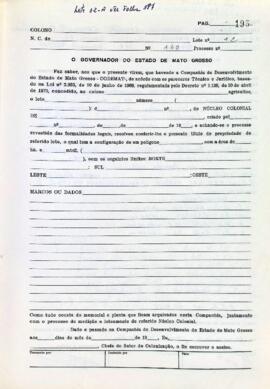 NÚMERO DO TÍTULO: SEM DADOS