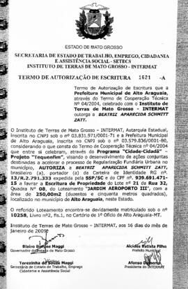 NÚMERO DO TERMO: 1621-A