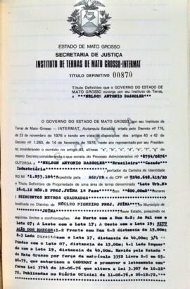 NÚMERO DO TÍTULO: 00870