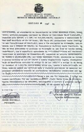NÚMERO DA CERTIDÃO: 738.81