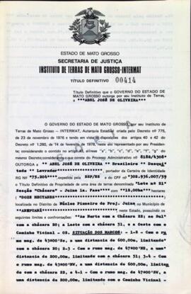NÚMERO DO TÍTULO: 00414