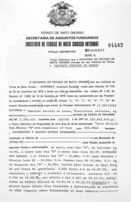 NÚMERO DO TÍTULO: 000257