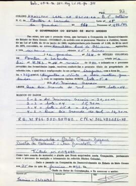 NÚMERO DO TÍTULO: 009099