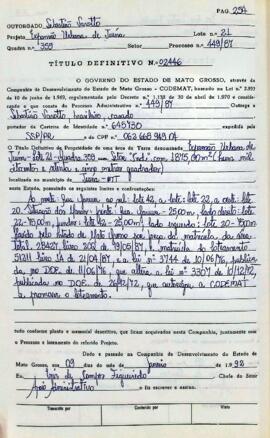 NÚMERO DO TÍTULO: 02446