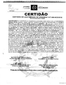 NÚMERO DA CERTIDÃO: 017.406-9CD.2018