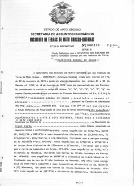 NÚMERO DO TÍTULO: 000122
