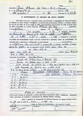 NÚMERO DO TÍTULO: 002167