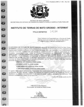 NÚMERO DO TÍTULO: 14194
