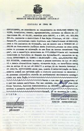 NÚMERO DA CERTIDÃO: 1048.80