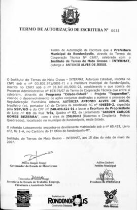 NÚMERO DO TERMO: 6638