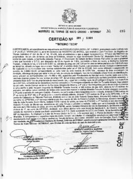 NÚMERO DA CERTIDÃO: 281.2001