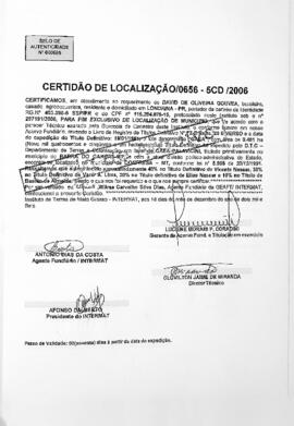 NÚMERO DA CERTIDÃO: 0656-5CD.2006