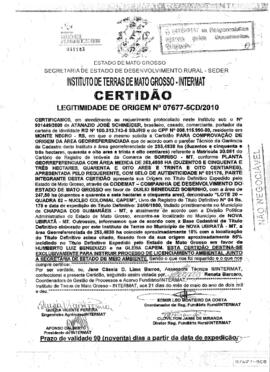 NÚMERO DA CERTIDÃO: 07677-5CD.2010