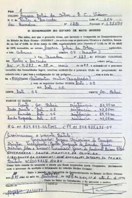 NÚMERO DO TÍTULO: 10484