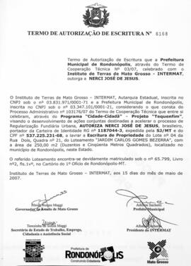 NÚMERO DO TERMO: 6168