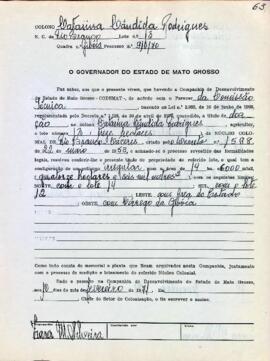 NÚMERO DO TÍTULO: SEM DADOS