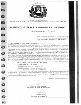 NÚMERO DO TÍTULO: 14218