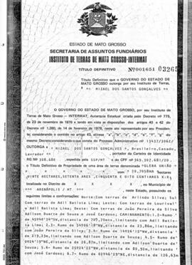 NÚMERO DO TÍTULO: 001651